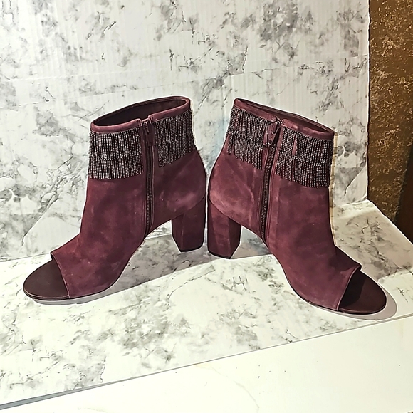 Open Toe heels Burgundy - Picture 2 of 2